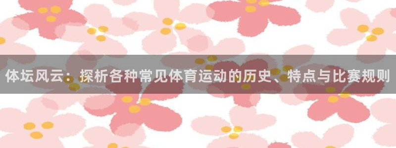 JJB竞技宝官方正版app代理:体坛风云:探析各种常见体育运